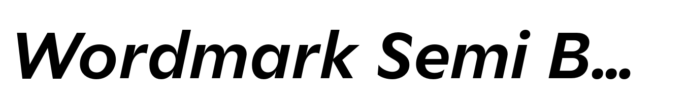 Wordmark Semi Bold Italic